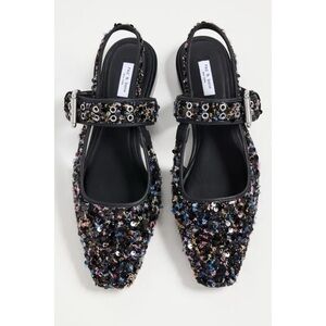 New Rag & Bone Astra Sequin Slingback Flat Sz 8